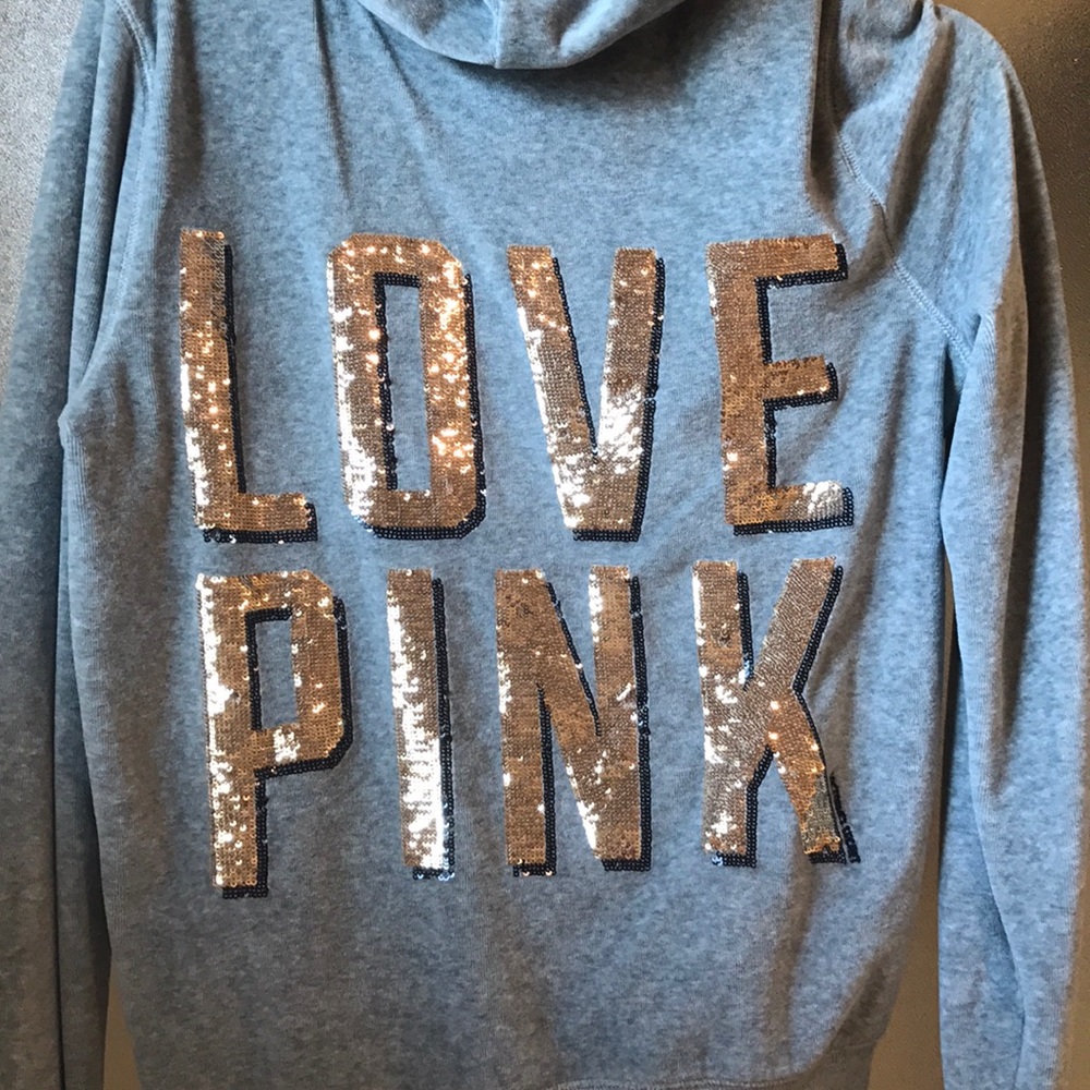 PINK Sequin Zip Up